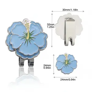 Blue Morning Glory Ball Mark with Magnetic Clip