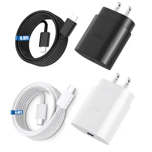 Type C Samsung Charger Fast Charging,3Pack 25W Samsung Super Fast Charger Block with 6.6Ft USB C Charger Cable Compatible with Smartphone, Cellphone Samsung Galaxy S24 Ultra/S23/S22/S21/S20/iPhone 15/15 Plus/15 Pro/15 Pro Max