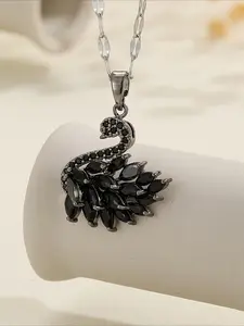 Swan Design Pendant Necklace for Women & Girls, Fashion Jewelry for Party, Daily Clothing Decor, Trendy All-match & Exquisite Jewelry for Birthday Gift