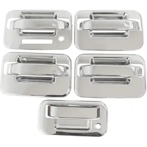 Chrome Exterior Door Handle Cover with Keypad and Tailgate Cover for Ford F-150 2004-2014 Outer Front Rear Left Driver Right Passenger Side