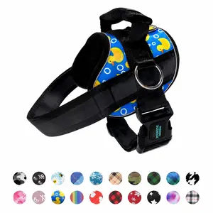Joyride Dog Harness 2.0 (ALL PATTERNS) w/ 13 Personalized Nametags & No-Pull Technology for Comfortable Walks , with emergency handle, reflective 360 and soft padded mesh durable and heavy duty harness for dogs small and large Frenchie Corgi pugs outdoo