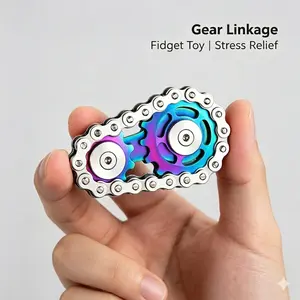 Bike Chain Sprocket-Inspired Fidget Spinner Toy for Stress Relief, Focus Improvement, and Muscle Stimulation for Ages 8+ Years