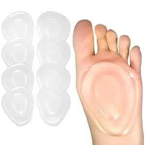4 Pairs Metatarsal Pads Anti Slip Transparent Forefoot Pad Soft Gel Self Adhesive Foot Pad Beauty & Personal Care