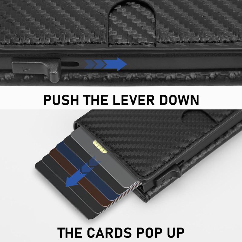 [Valentine's Day Gift]Upgrade Smart Wallet for Men,Slim Minimalist 6-9 Card Capacity RFID Blocking Bifold Wallet,Credit Card Holder Wallet with ID Window Cash Slot