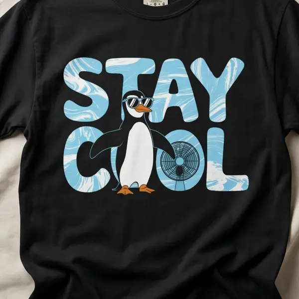 Stay Cool Penguin T-Shirt | Cute Penguin Graphic Tee
