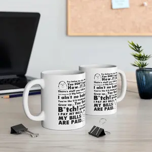Try Being My Size Amy Coffee Mug Funny Corporate Meme Ceramic Tea Cup Independent Women Workplace Gift
