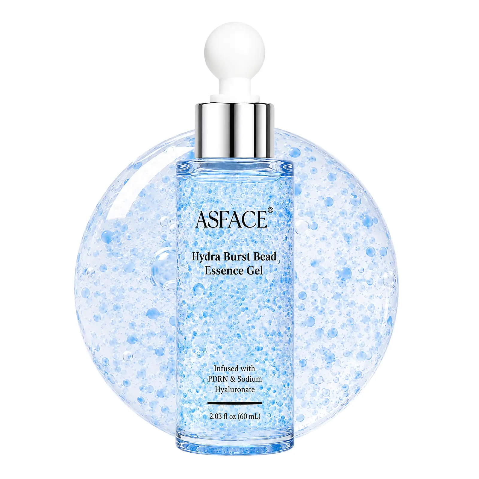 PDRN Hydrating Essence Gel with Hyaluronic Acid - Burst Beads, Non-Sticky Texture, Glowy Skin Result