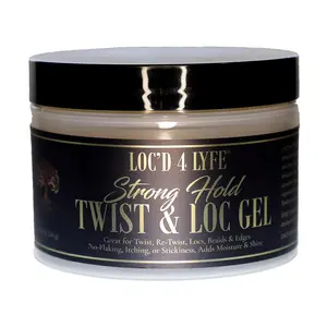 Loc Twist & Lock Gel for Frizz-Free Hold - Loc’d 4 Lyfe by Gold Banner Beauty – 8.5 oz | Strong Hold for Twists and Locs, Natural & Vegan Formula, No Buildup or Flaking, For All Hair Types