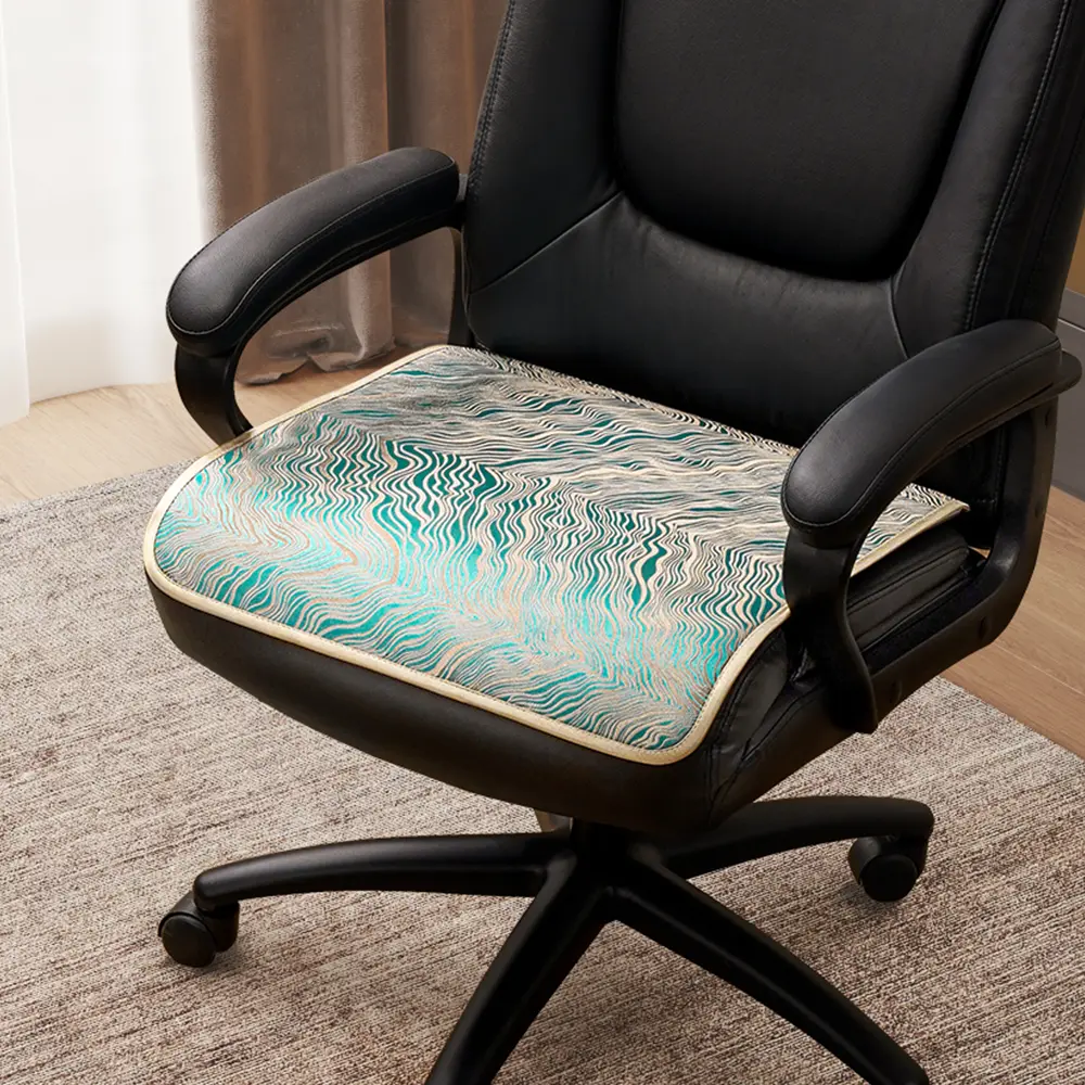 Chair Cushions Silicone Non-slip, waterproof and wear-resistant Seat Cushion,Cooling Chair Cushion for Summer,Bedroom,Dining and Office Chair Pad for Comfortable Seating Size Square Dark Green,cooling cover