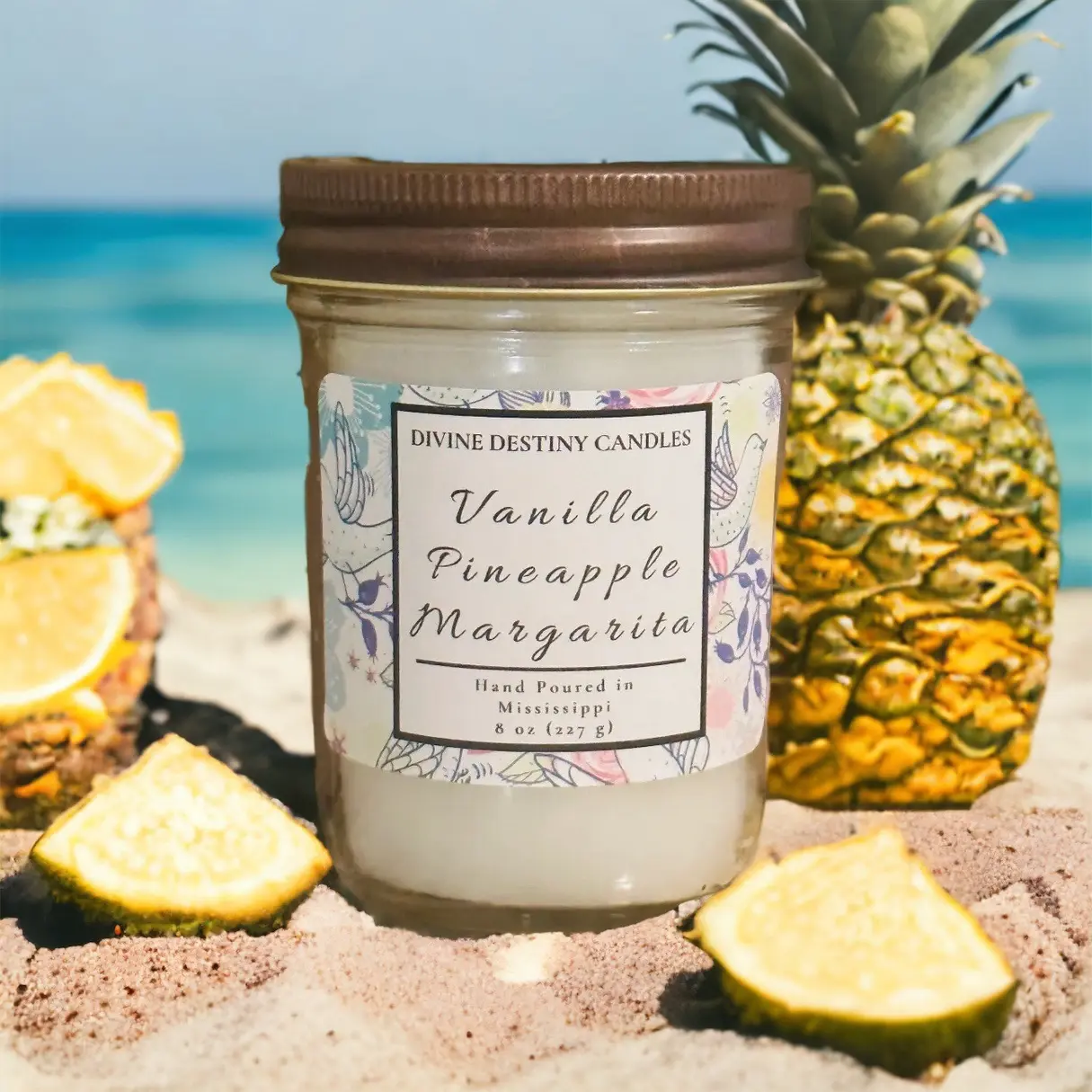 Vanilla Pineapple Margarita 8 oz Candle