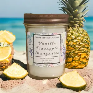 Vanilla Pineapple Margarita 8 oz Candle