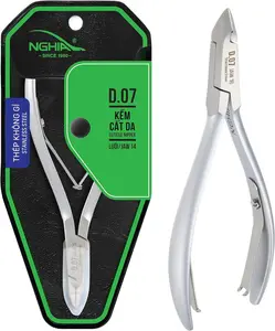 NGHIA Cuticle Nipper D-07 Stainless Steel with Double Spring Mechanism, JAW 14 & JAW 16 for Enhanced Control and Precision Nail Trimming
