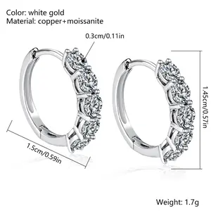 Light luxury and simple style, stylish ear cuffs for women, ear hoops electroplated with 18K gold and inlaid with moissanite aretes elegantes dorsey#clean girl jewelry#dorsey earrings#casual all-season#unique woman