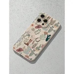 West Style Liquid Silicone Mobile Phone Case Full-Body Protection Shockproof Anti-Fall TPU Soft Rubber Case