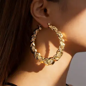 Chunky Gold Twisted Hoop Earrings for Women, Large Statement Hoop Earrings, Big Bold Fashion Jewelry, Trendy Accessories, Gift for Women, Everyday Wear, Lightweight