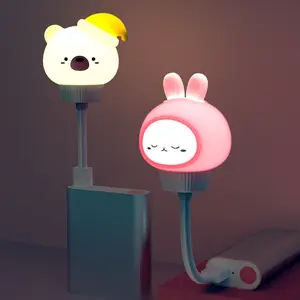 New Year's Night Light New USB Bunny and Kitten Dormitory Gift Remote Control Night Light
