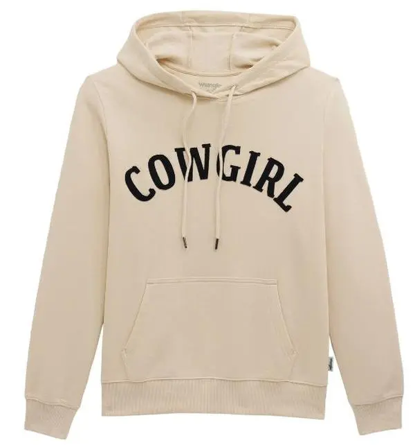 Wrangler Retro® Women's Cowgirl Hoodie – Whitecap Gray | Western Pullover Hoodie