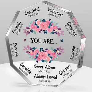Christian Gifts for Women Acrylic Plaque, Bible Verse Inspirational Gifts, Religious Birthday & Mother's Day Present, Desktop & Bedroom Décor