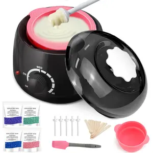 Father's Day Gift, Nose Wax Kit Men, Black Wax Warmer for Nose Eyebrow Ear Hair Removal with 400g Wax, 15 Sticks, Nose Ear Hair Removal Kit,,Portable wax machine, suitable for home travel use #fathersdaygift