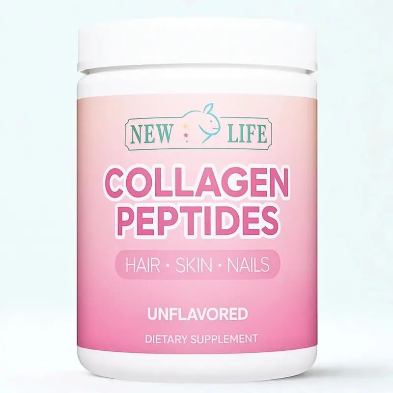 New Life Collagen Peptides Powder 6.35 Oz Unflavored Premium Supplement for Skin Hair & Nails Support - Healthcare