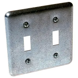 212 MAIN Galvanized Steel Square Shape 2-Device Switch Box Cover, UL Listed 2-Toggle Control, Hubbell Electric Raco Compatible for Sailing, Water Sports