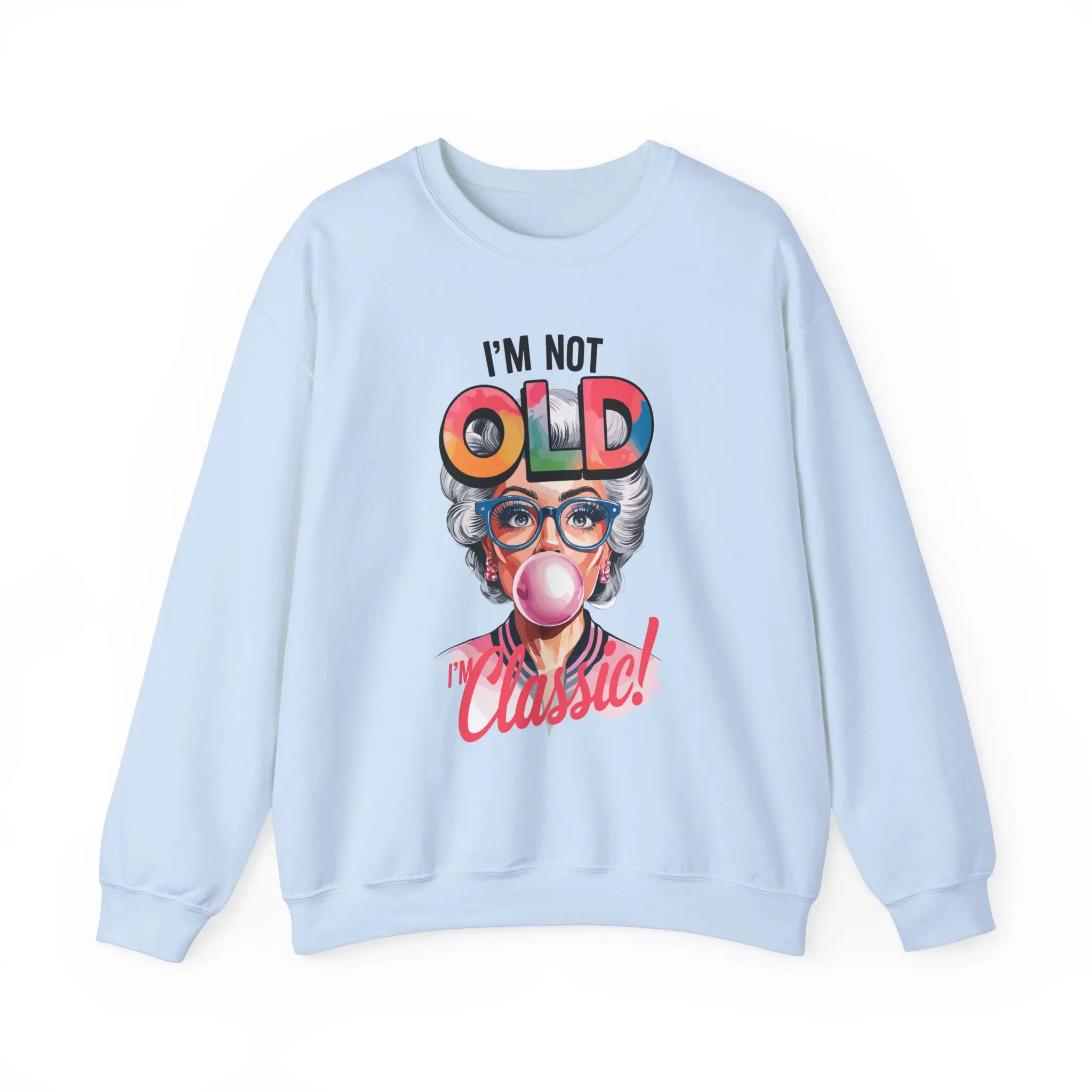 Men's Vintage Graphic Cotton Sweatshirt - Cozy Heavy Blend Long Sleeve Round Neck Pullover, 1950s Funny Embroidery, Unisex Cut, Menswear Clothes, Machine Washable, No Dry Clean, Side Seams Design, Casual