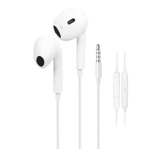 14.2mm large dynamic driver high-fidelity wired headphones, in-ear design with microphone, 3.5mm direct plug for universal use with mobile phones, computers, and tablets, 106dB high sensitivity and low distortion, TPE tangle-free cable, Audio
