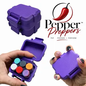 PepperPreppersTM 3ML Peptide Storage Case - Purple Color - 6 Vial Slot Organizer, Fits 6 3ml Bottles, Ideal for Fridge or Travel