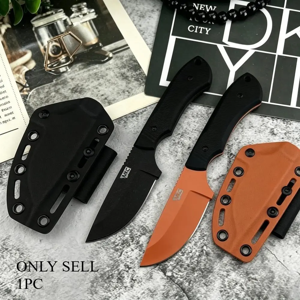 New Portable Camping Fixed-Blade Knife with Sheath, High-Hardness 8CR13MOV Blade, G10 Handle—Ideal for Hiking, Fishing, Mountaineering, Rescue, EDC, Jungle, Survival, and Outdoor Use, Outdoor Knives