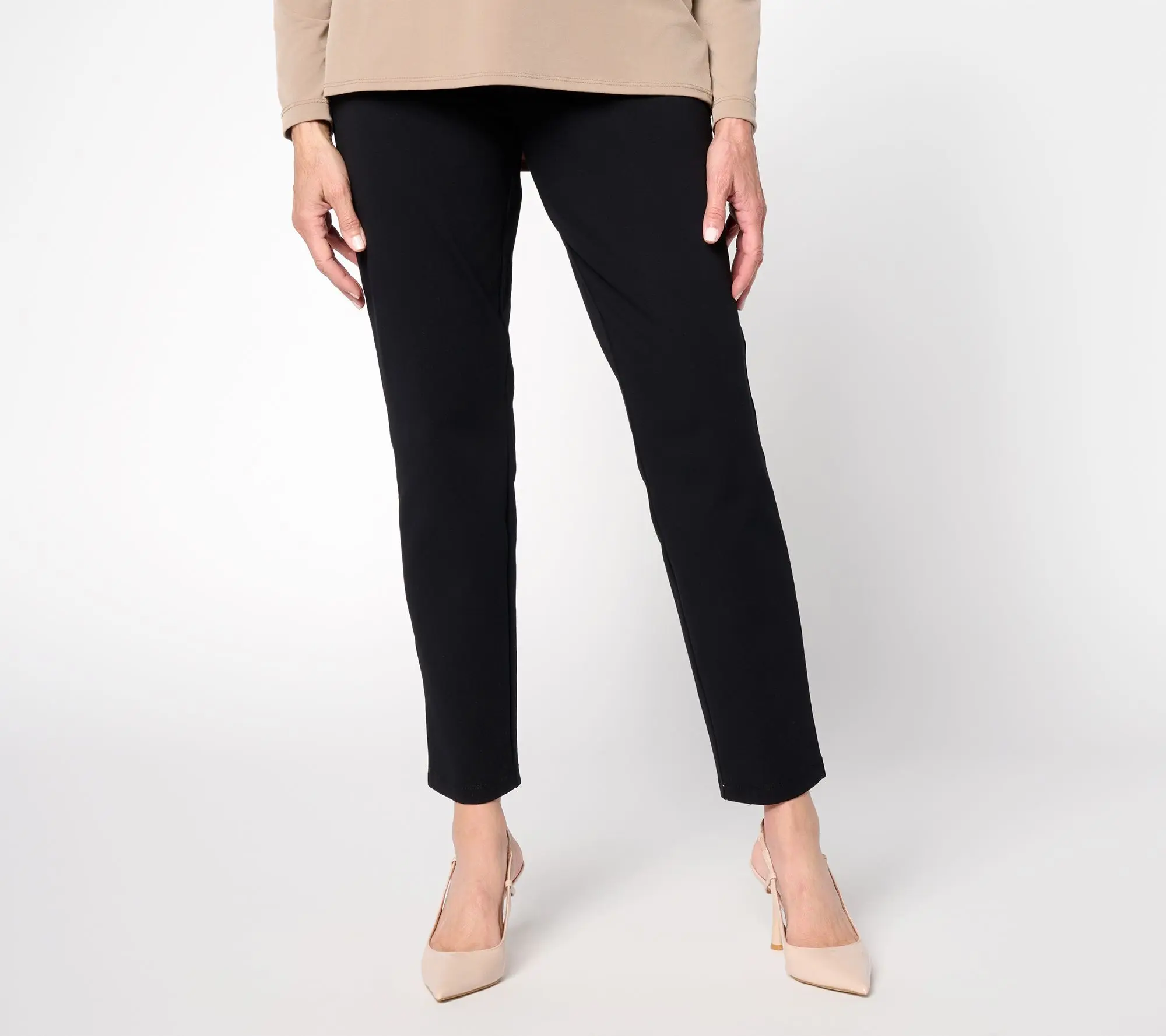 Susan Graver Weekend Regular Premium Stretch Slim Leg Ankle Pants