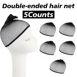5 Counts Universal Hairnets & Styling Tools, breathable mesh fabric, sweat absorbing texture