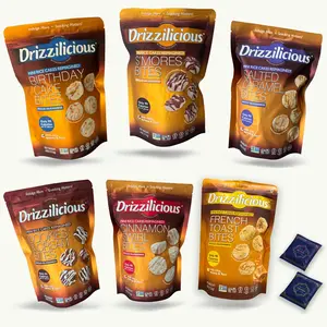 Drizzilicious Mini Rice Cakes Variety Pack - Birthday, Smores, Salted Caramel, Cookies & Cream, Cinnamon Swirl, French Toast - Organic Lemon, Peach Yerba Mate Teabags