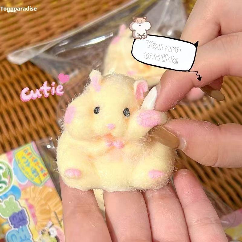 Cute Taba Squishy Hamster Squeeze Toy Cartoon Fidgets Toy Funny Plush Pinch Decompression Toy Stress Relief For Kids Adults Gift