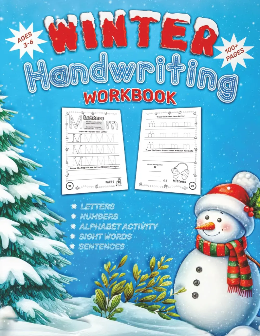 ABC Learn to Write - Handwriting Practice Workbook for Pre-K: Alphabet Letter Tracing, Numbers, Sight Words, Mazes, Dot to Dot, Matching