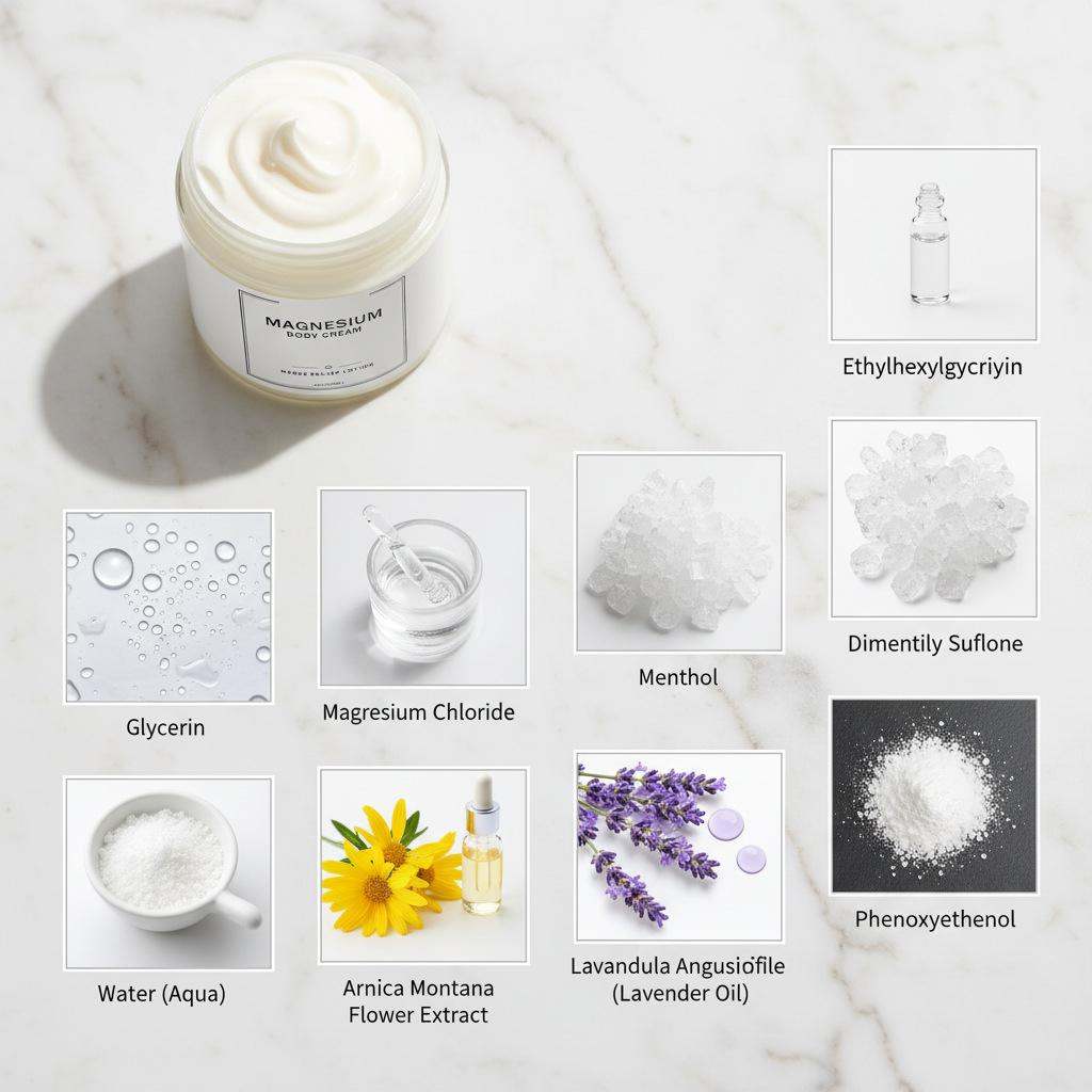 Nerve Relief Cream Nerve Relief Lotion with Magnesium Neuropathy Cream with Magnesium Chloride and Pure Ingredients for Foot & Leg Care Fast-Absorbing Non-Greasy Formula