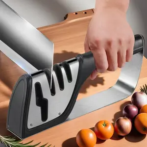 [4-in-1 Kitchen Sharpener] Four In One 2025 Kitchen Hand Knife Sharpener | Multifunctional Kitchen Scissors Sharpener, Suitable for Christmas And Birthday Parties, Families And Summer Gatherings Kitchenware Home