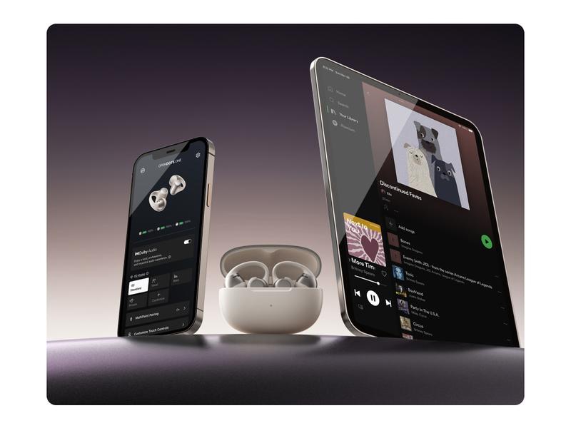 SHOKZ OpenDots ONE - Open-Ear Headphones - Wireless Bluetooth Earbuds with Microphone - Premium Dolby Audio - Water Resistant - Fast Charging - Up to 40 hrs Playtime SHOKZ OpenDots ONE - Open-Ear Headphones - Wireless Bluetooth Earbuds with Microphone - Premium Dolby Audio - Water Resistant - Fast Charging - Up to 40 hrs Playtime