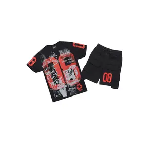 Grill Black/Red Cargo Short Set