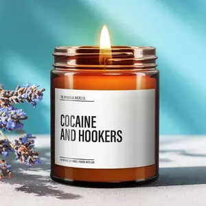 Cocaine and Hookers Candle, Funny Candles, Adult Humor, Sarcastic Candles, Christmas Gifts, Snarky Candle, Gag Gifts, Stocking Stuffers, Gift For Husband, Birthday Gift For Him