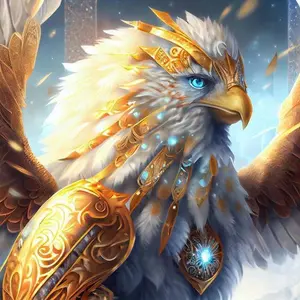 Eagle Design 5D Diamond Arts Colorful Painting Kit, DIY Diamond Arts Colorful Painting by Numbers Kit, Wall Art Decor for Home Living Room Bedroom