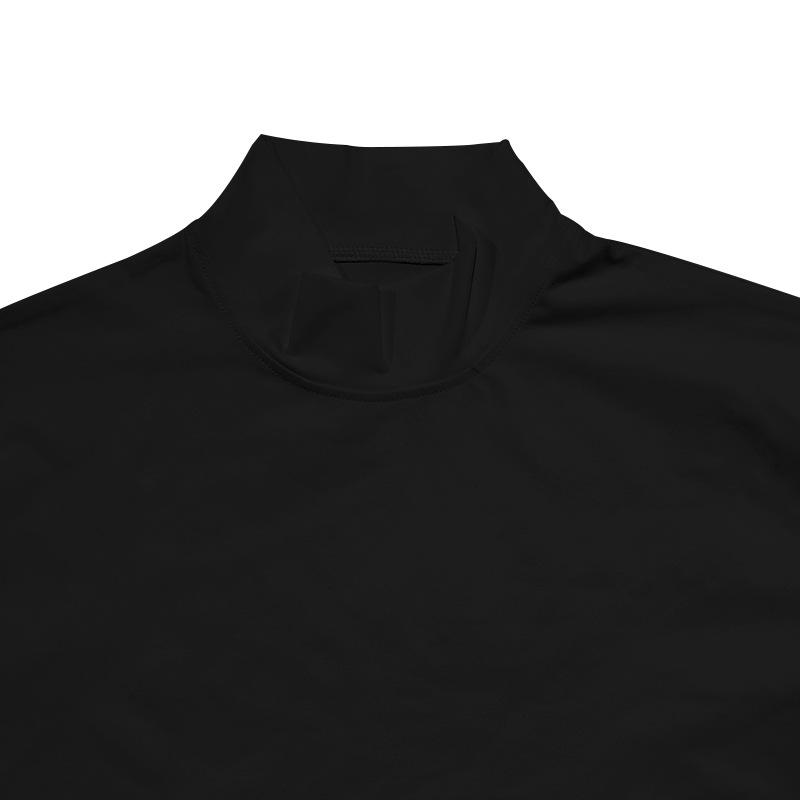 Men’s Mock Neck Short Sleeve T Shirt, Slim Fit Fitted Muscle Tee, Body Contour Base Layer Top for Gym Training, Summer Casual and Daily Wear