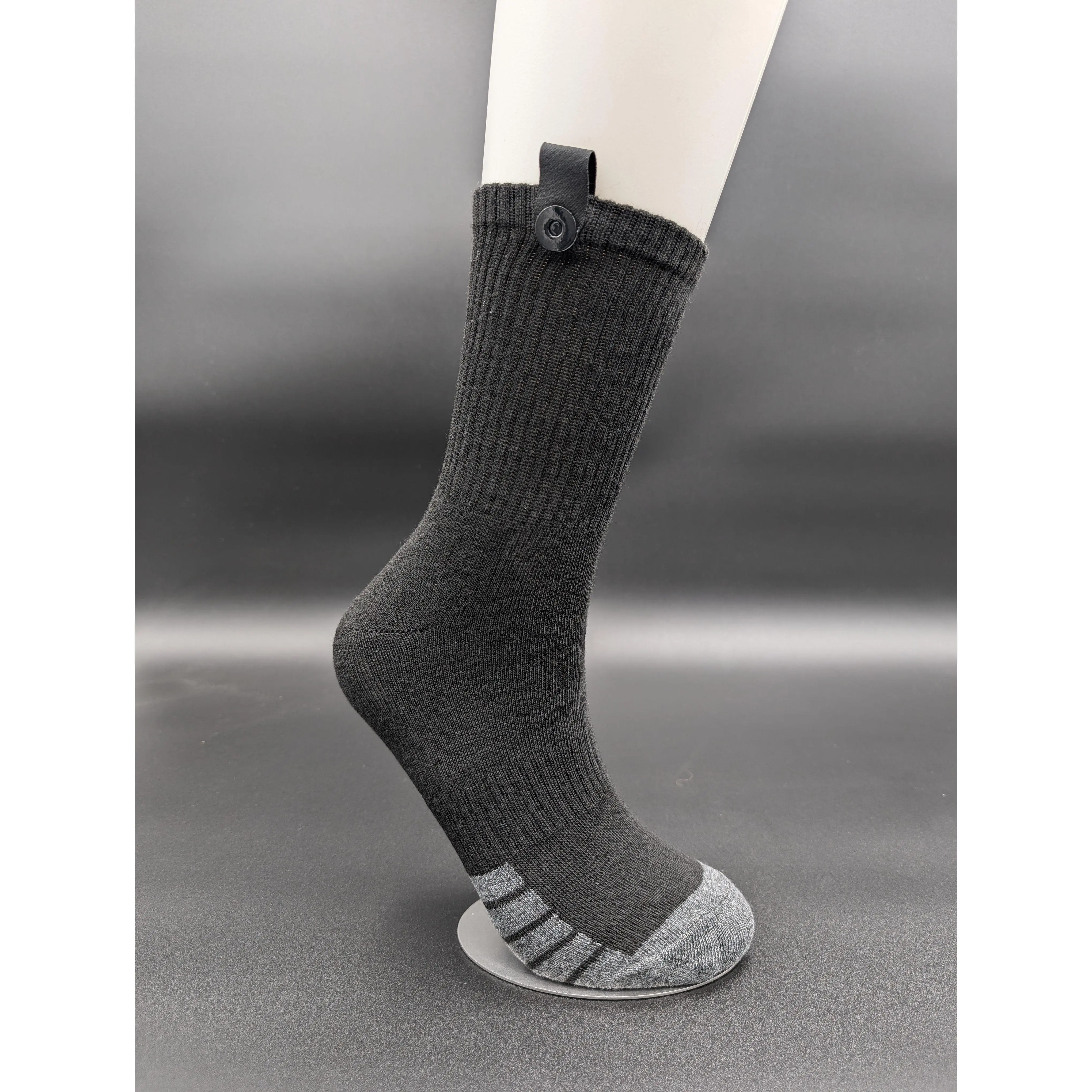 Boulder Grey Athletic Socks for Men Calf High Extra Padding & Arch Support US Size 7.5-11.5 Unique Toe Color for Visibility Comfortable Gym Running