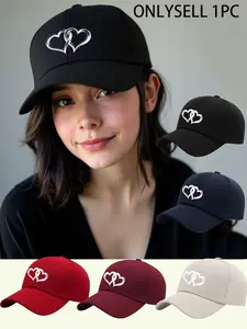 2026 New Year Surprise Discount, Heart Print Classic Baseball Cap, Quality Caps, Limited Edition Gift for Friends and Elders, Casual Loose Fit, Suitable for All Seasons.8Y+