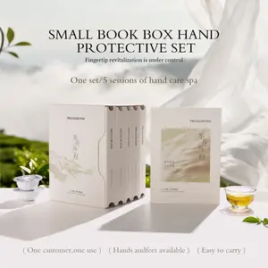 TRICOLOR FISH Hand care exfoliating set includes a nourishing and soothing massage oil from Little Book Box Tea, along with a hand cream.