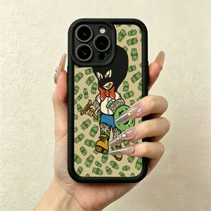 The masked cartoon character, the money bag phone case iPhone17/17PROMAX/17PRO/16/15/14/13/12/GALAXYS21/S22/S23/S24 Celestial Eye Layered Phone Case Drop-Resistant Protection Cool trend JT026