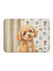 Carolines Treasures WDK7572RUG 19 x 27 in. Toy Apricot Poodle Coffee Bar Memory Foam Kitchen Mat
