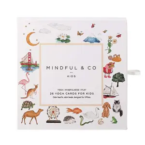 Mindful & Co Kids Yoga Flash Cards - 26 Large Durable Cards for Home Adventures