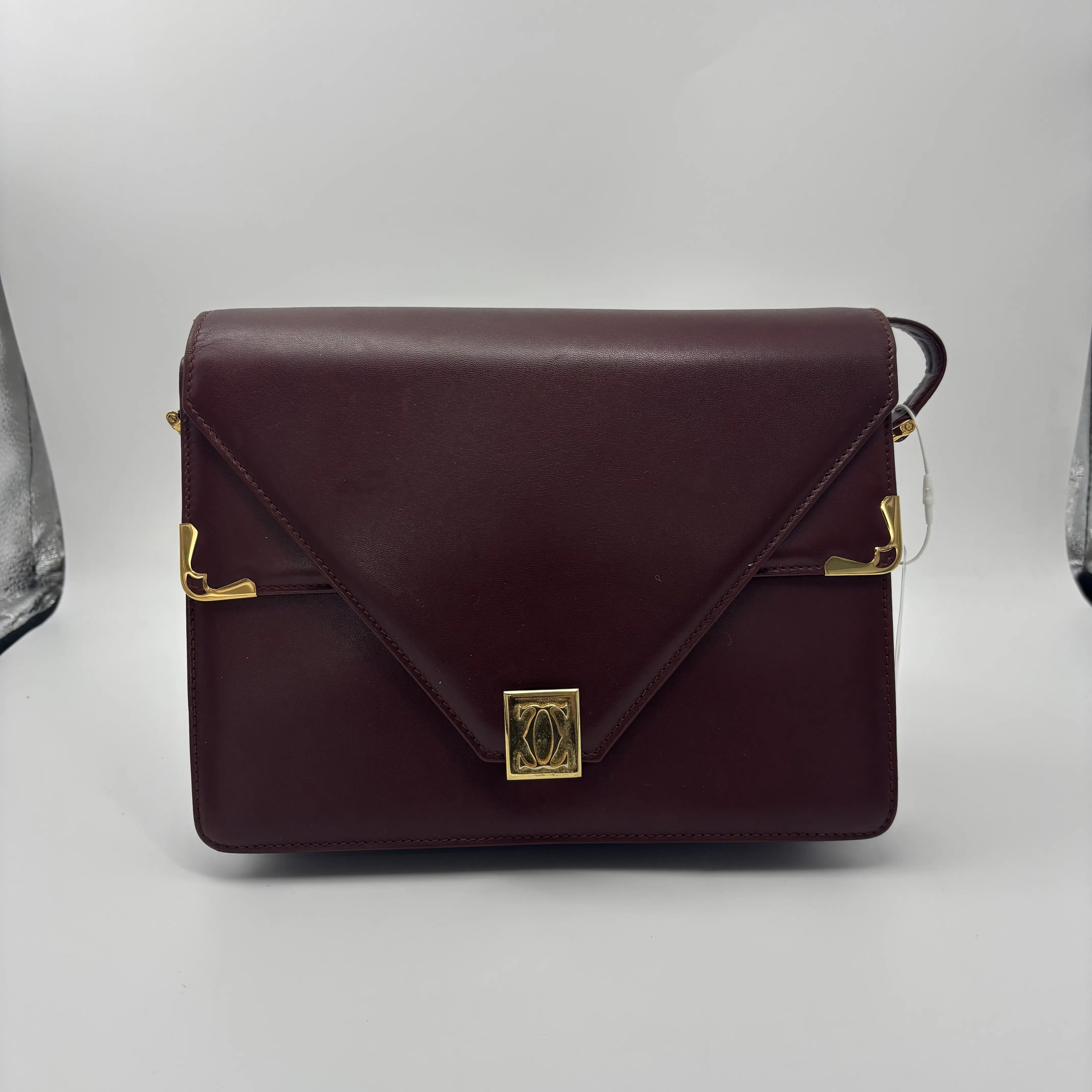 Pre-owned Cartier Must de burgundy envelope crossbody bag