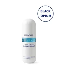 CELLOVER 24-Hour Clinical Antiperspirant Spray Black Opium Fast Drying Sweat Odor Protection for Daily Workouts with Niacinamide