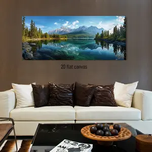 1Pcs Landscape Canvas Print Modern Minimalist Living Room Bedroom Wall Art Unframed Custom Size Natural Lake Mountain Scenery Home Decor Painting Wall Art